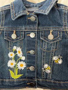 Dark Denim, Sequin Smile and Bumblebees Jacket - Size 12 Months