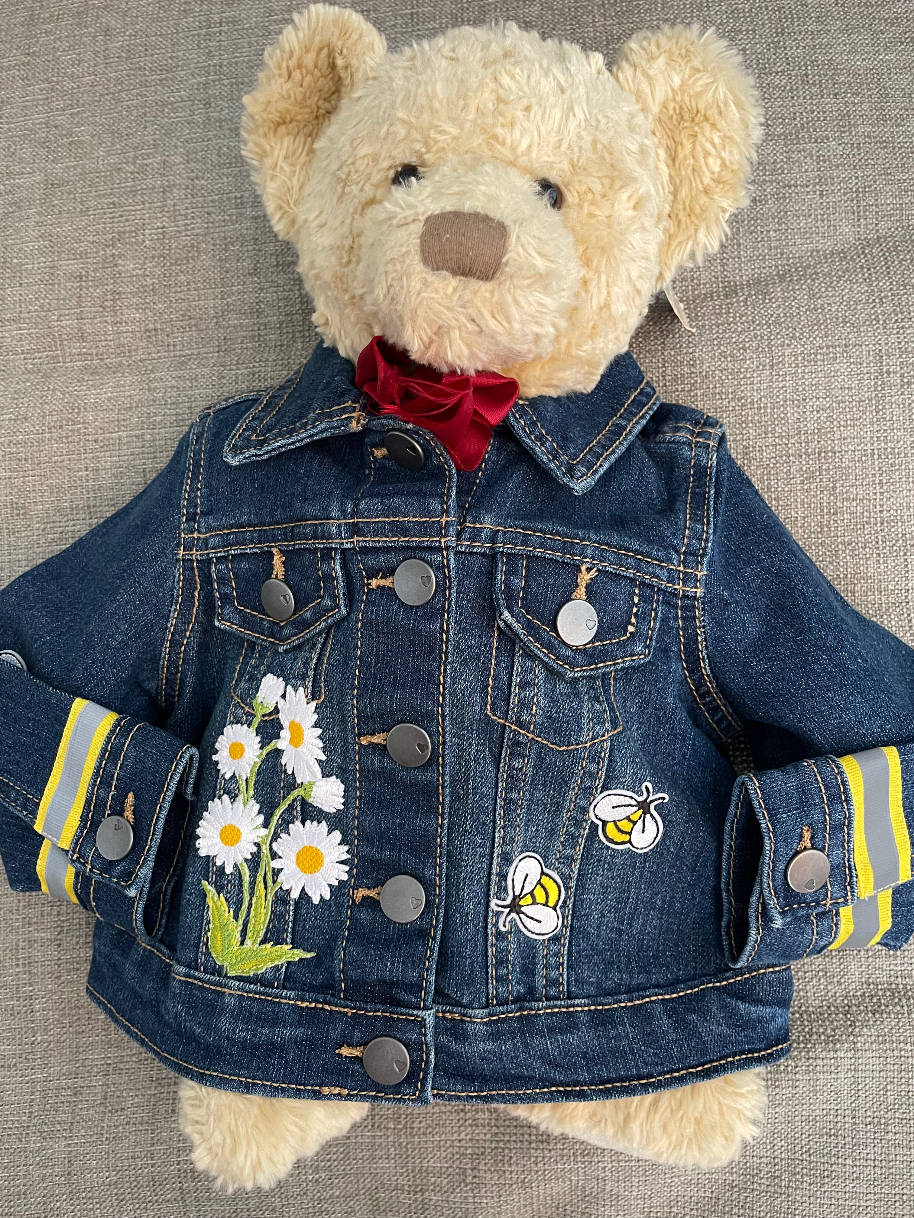 Dark Denim, Sequin Smile and Bumblebees Jacket - Size 12 Months