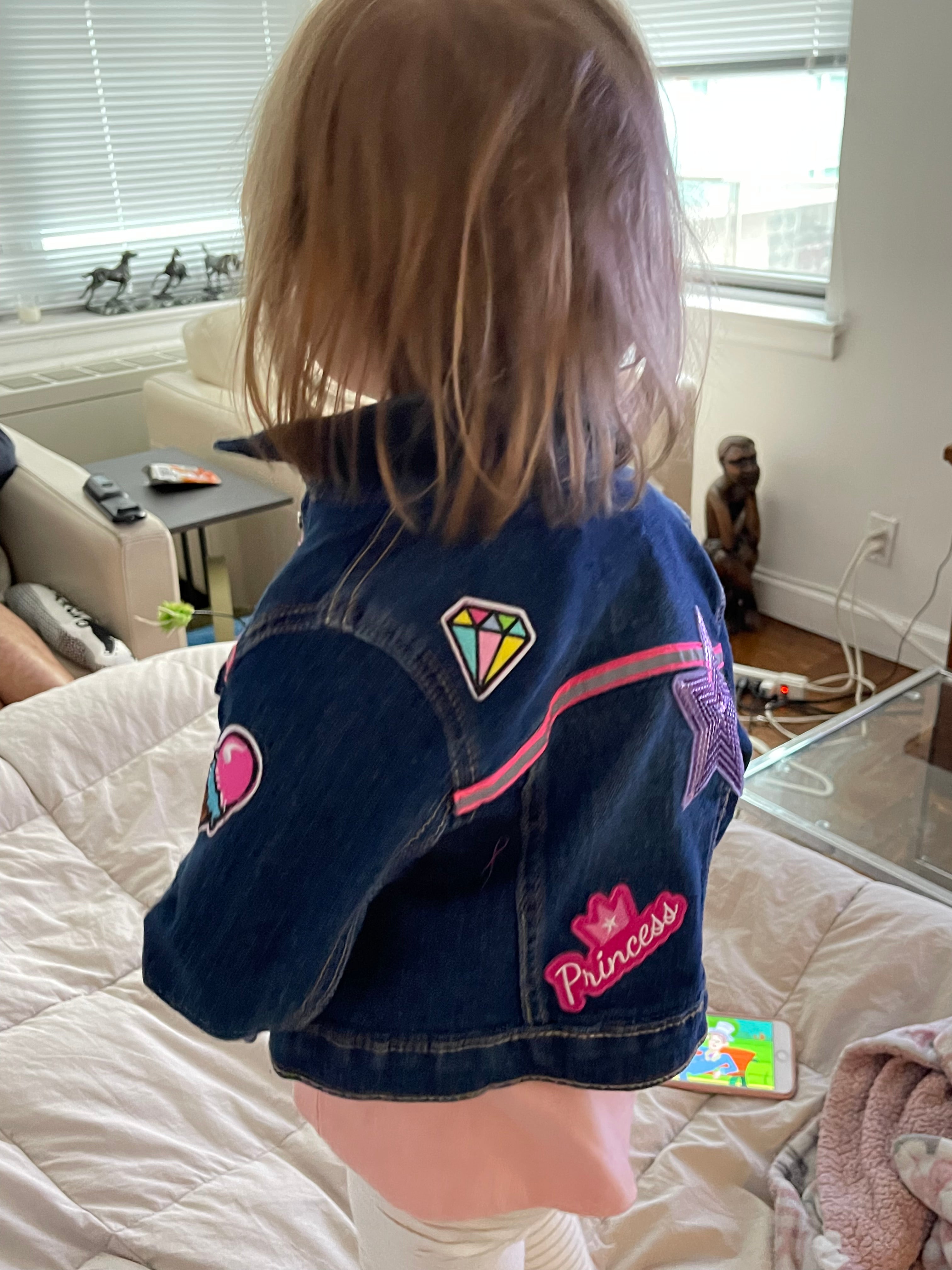 Sweet Tooth Blue Denim Jacket with Colorful Candy and Cake Patches