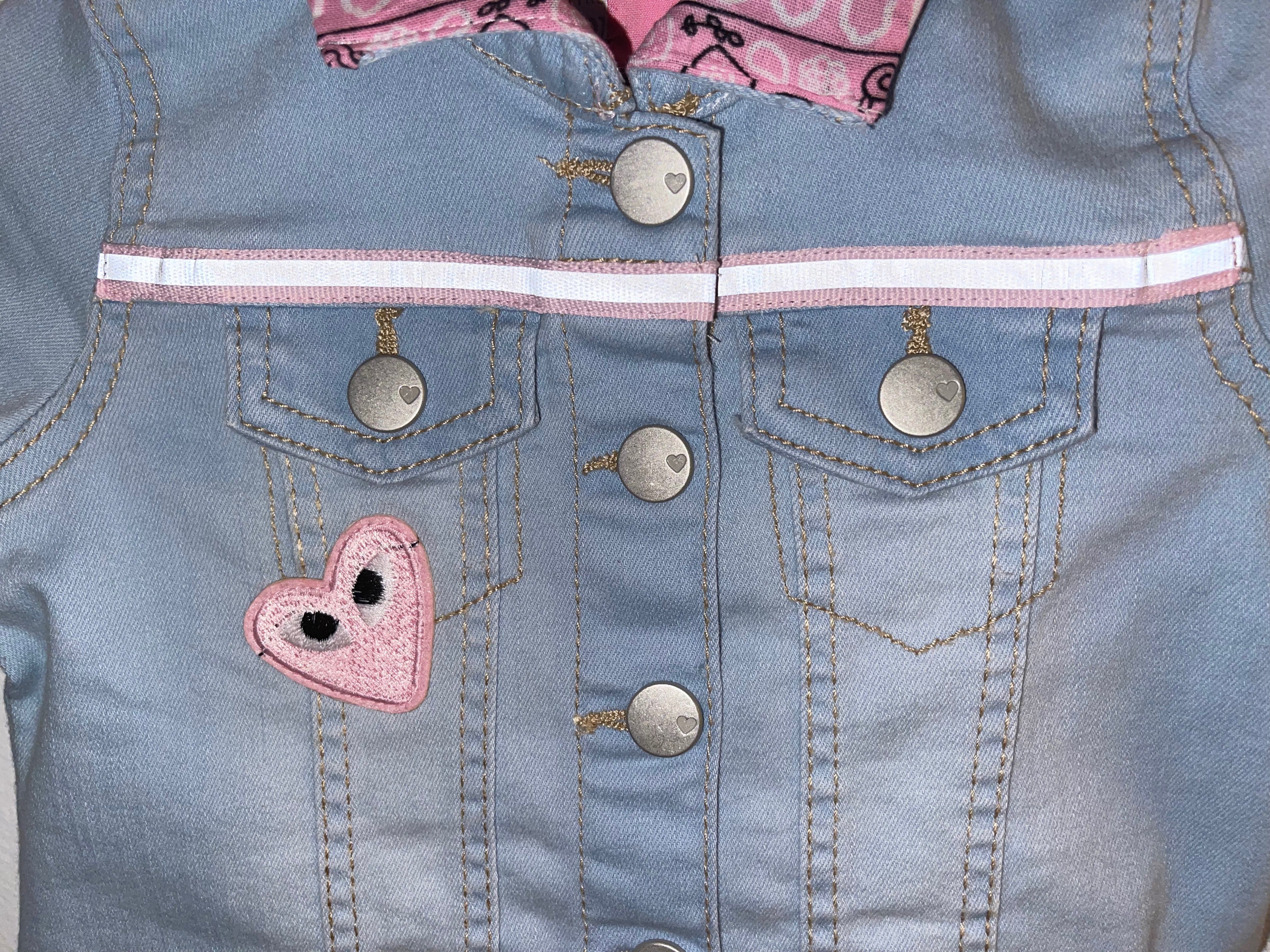 Limited Edition, Ice Blue Stretch Jacket with Pink Accents, Size 12-18mo